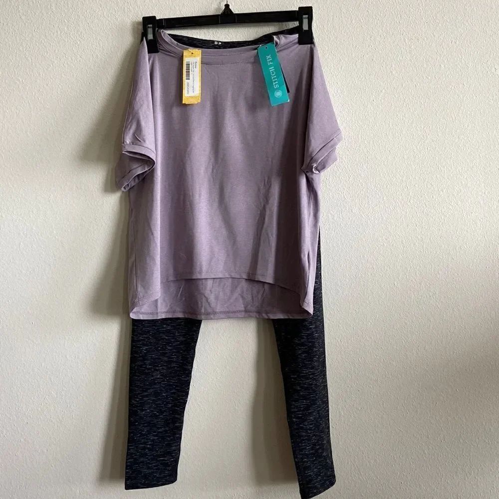 RunWay Set leggings plus top cropped Stitch Fix Kids Sz 12/14 NWT